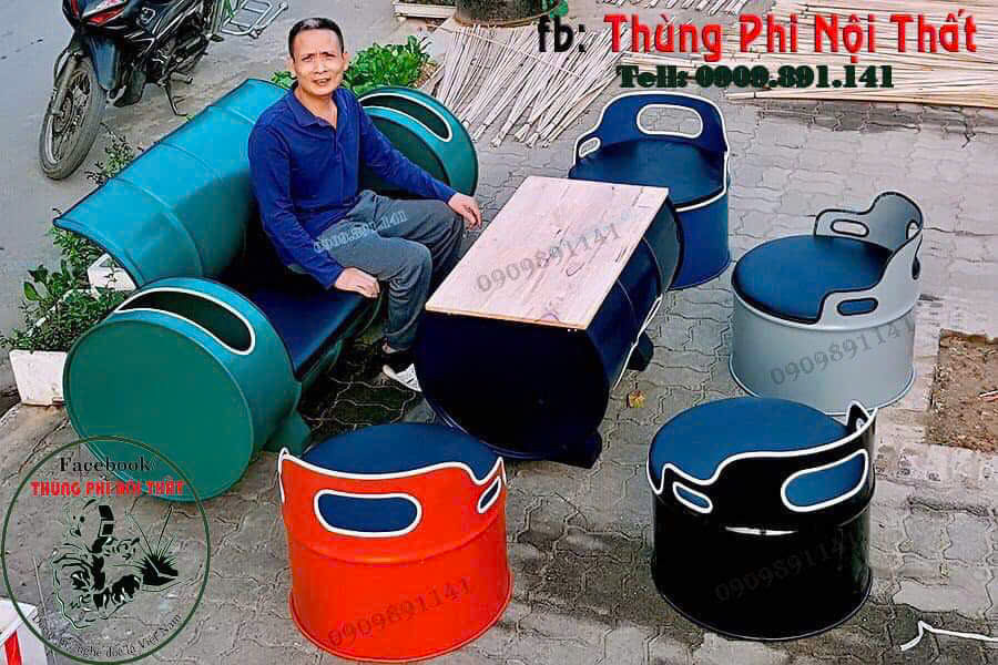 Cách chọn bộ bàn ghế thùng phi phù hợp từng mô hình quán