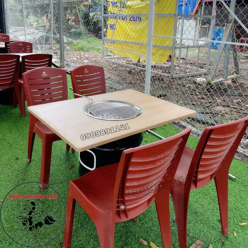 Bàn ghế nướng mini dành cho 4 chỗ