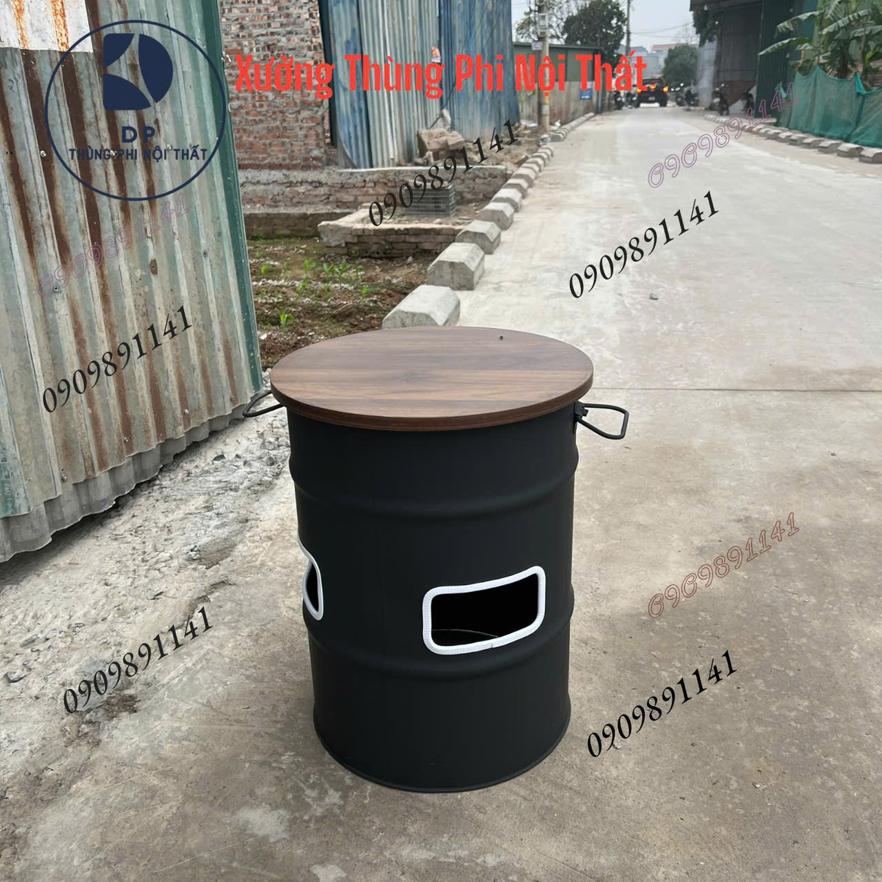 Bàn thùng phi trà chanh, cafe