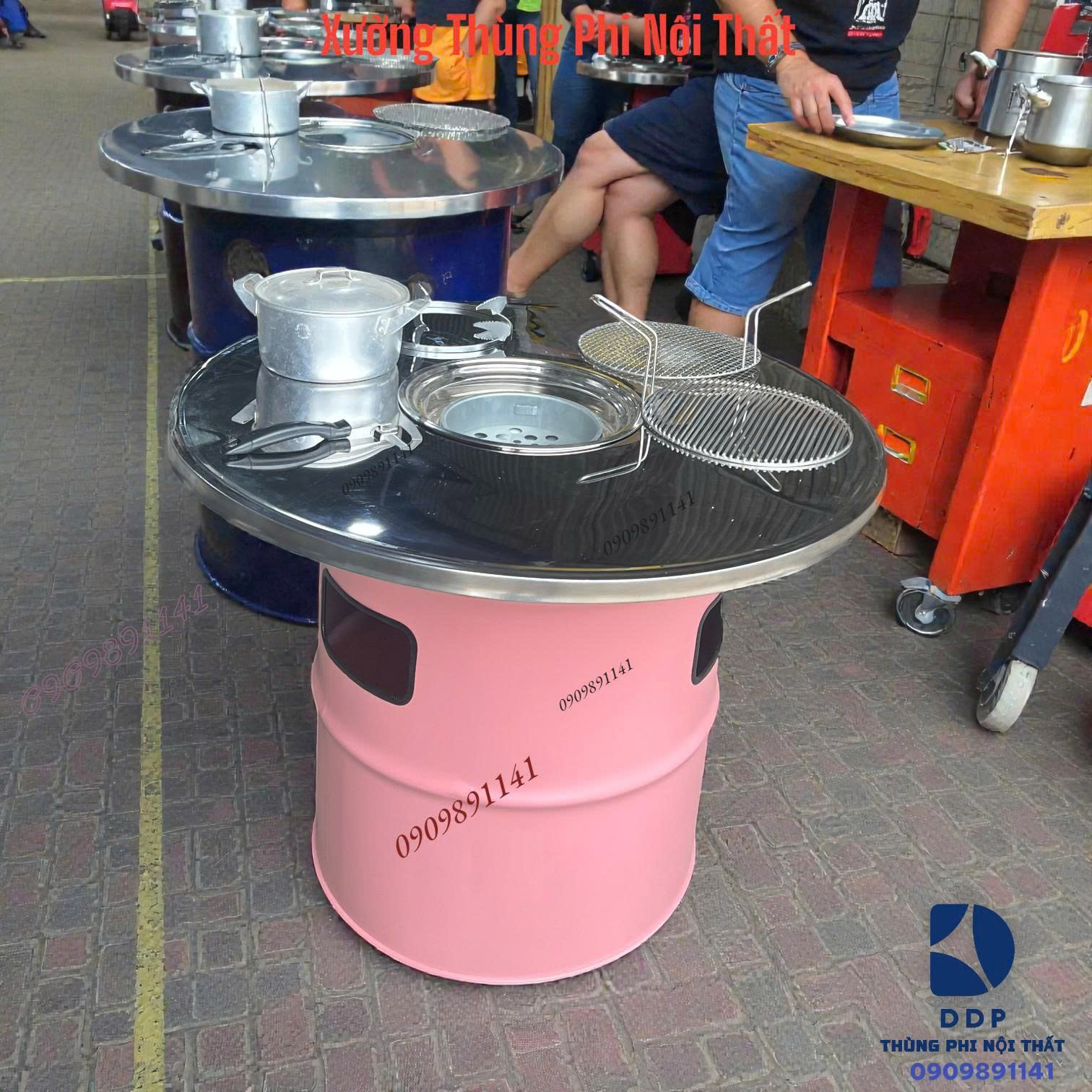 Thông số kỹ thuật của bàn nướng thùng phi mặt inox