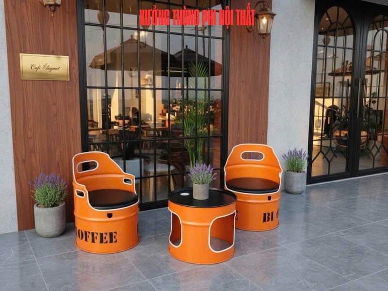 bàn cafe thùng phi