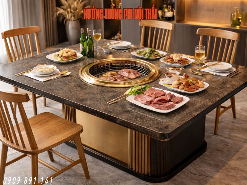 bàn có bếp nướng