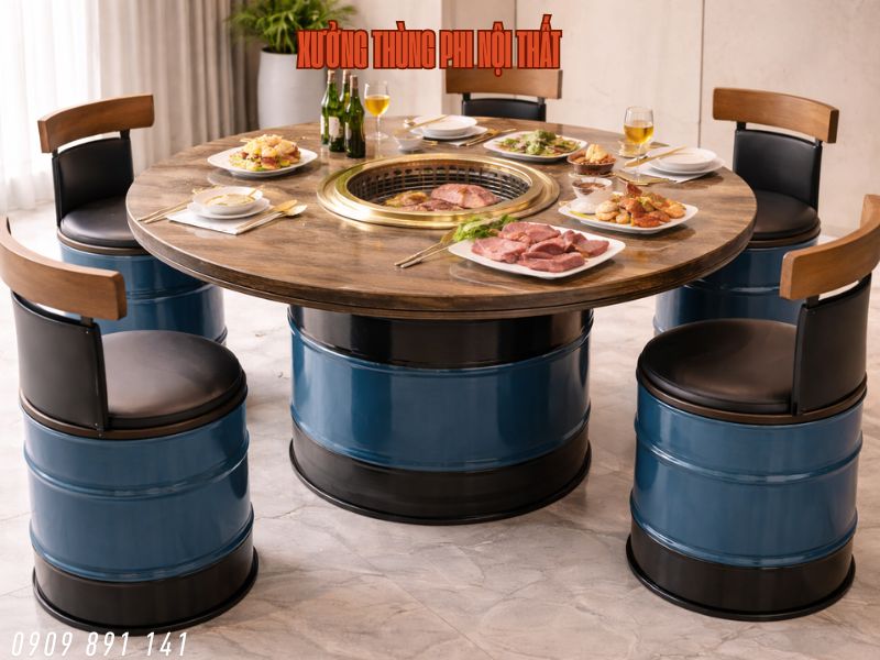 bàn có bếp nướng