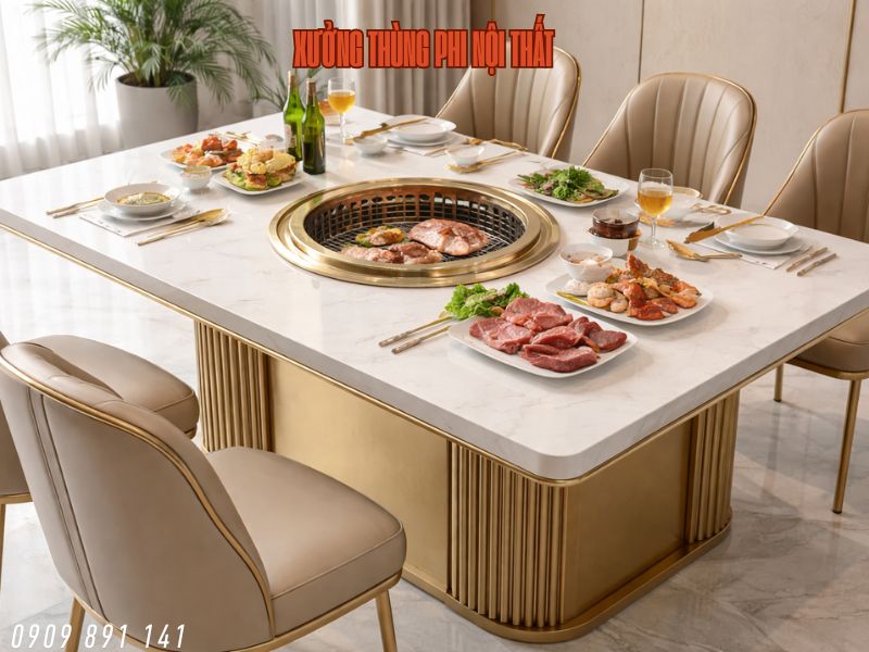 bàn có bếp nướng