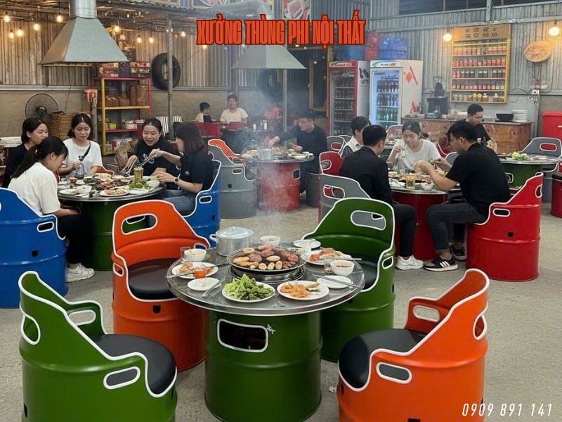 bàn ghế lẩu nướng