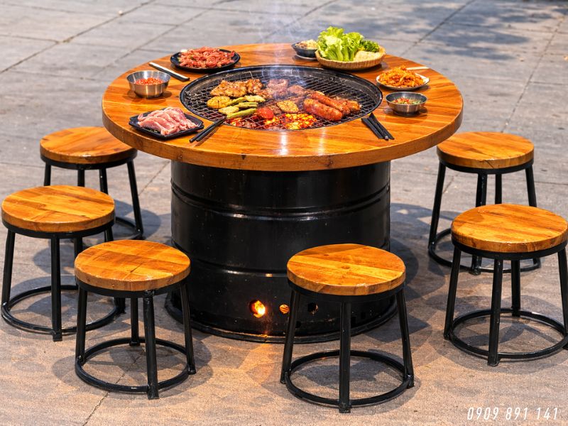 bàn ghế lẩu nướng
