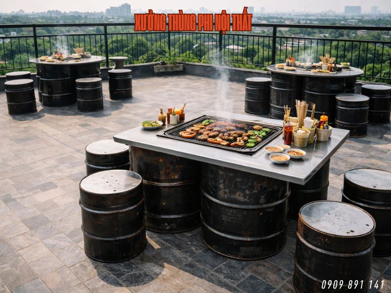 bàn ghế nướng bbq