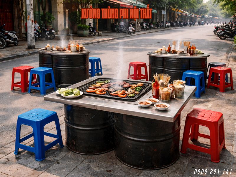 bàn ghế nướng bbq