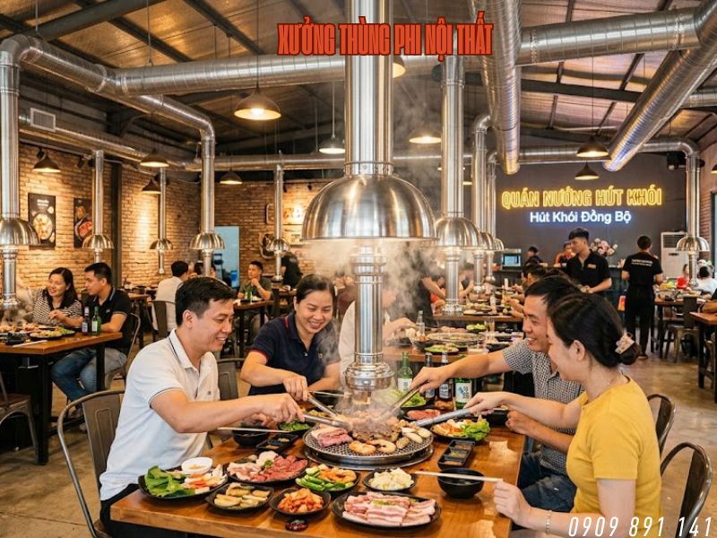 hệ thống hút khói tại bàn
