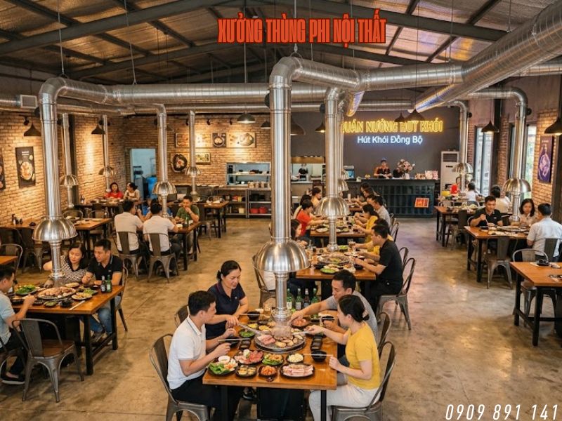 hệ thống hút khói tại bàn