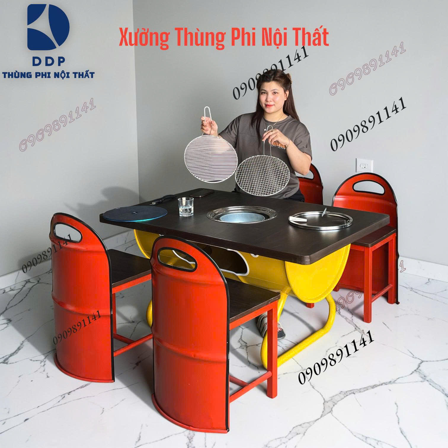 ban-ghe-chan-sat-mat-go-1 Bàn ghế chân sắt mặt gỗ - Giải pháp nội thất bền đẹp, cá tính cho mọi không gian