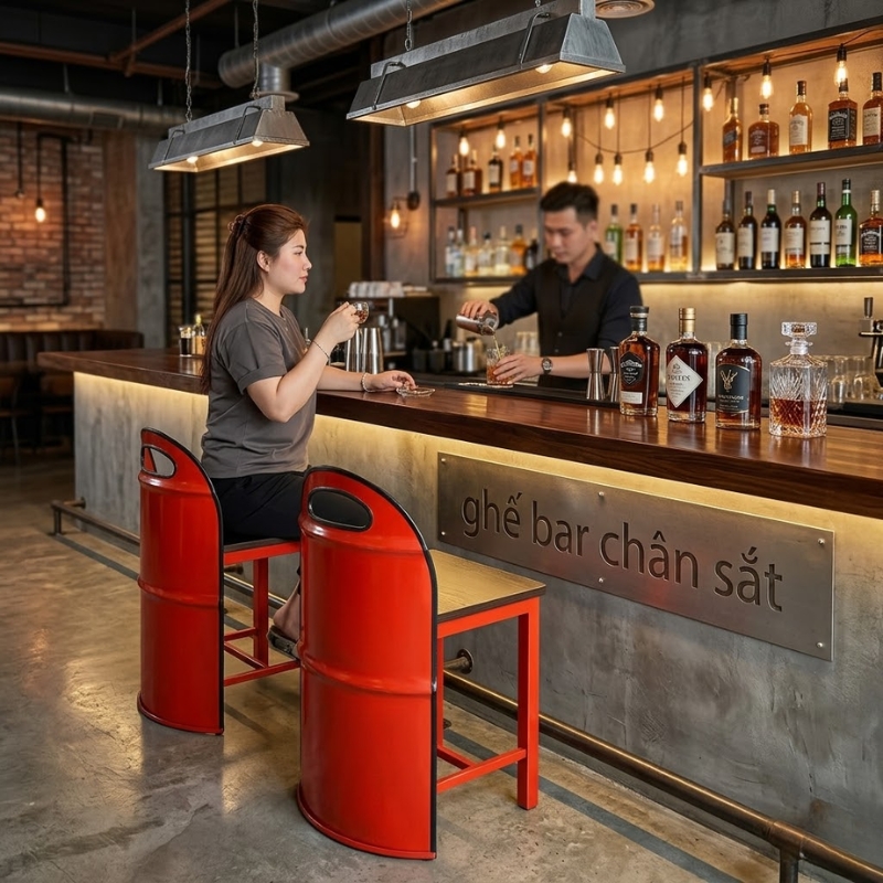 Mẫu ghế bar chân sắt